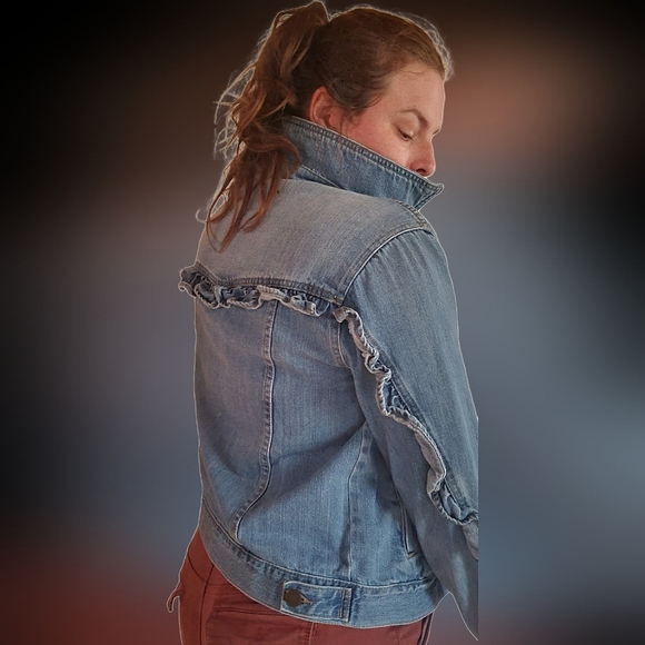 DENIM ruffle jacket - Picture 4 of 8